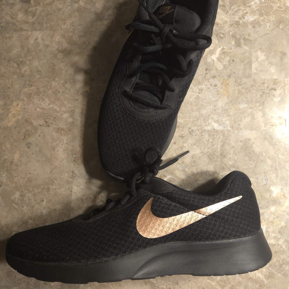 Nike Women's 12 Black and Gold Sneakers